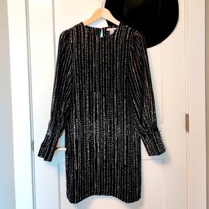 H&M black and white sheath dress, size 6